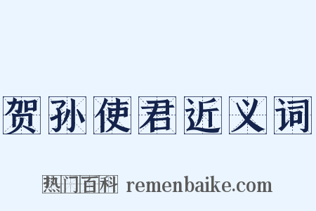 贺孙使君近义词是什么意思的图片